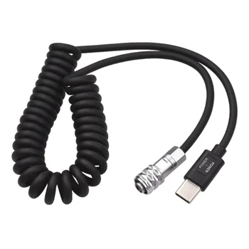 Замена кабеля питания Andoer USB-C для Blackmagic Pocket Cinema Camera BMPCC 4K/6K на Пружинный кабель USB Type-C
