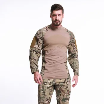 Весна-осень, мужская летняя тактическая футболка, военный свитшот с длинным рукавом, камуфляжная одежда, мужской спортивный костюм, спортивная одежда, топы