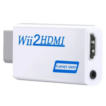 для преобразователя Wii в HDMI Поддержка 720P 1080P Wii в HDMI с адаптером аудиовыхода 3,5 мм для дисплея HDTV-монитора ПК