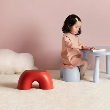 Бытовые детские стульчики - это нескользящие и долговечные стульчики для переодевания обуви Rainbow Простые круглые стульчики Rainbow