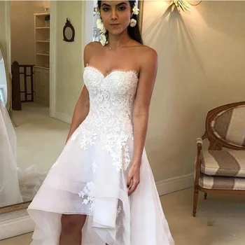 2024 Свадебные платья с кружевными аппликациями в виде сердечка, свадебное платье трапециевидной формы в стиле Кантри, свадебное платье свадебное платье на заказ
