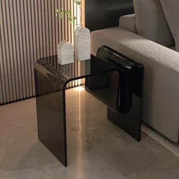 Nordic Mobile Роскошные акриловые журнальные столики для маленькой гостиной, диван, приставной столик, Домашняя прозрачная мебель для прикроватной тумбочки в спальне