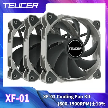 Комплект Охлаждающего вентилятора TEUCER XF-01 4PIN PWM 1800 об/мин Регулировка Скорости Охлаждения Корпуса Компьютера 120 мм Бесшумный Вентилятор Охлаждения процессора ПК