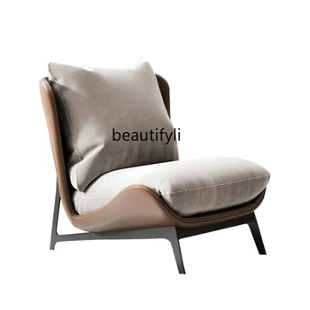 Легкий роскошный одноместный диван-кресло, Итальянское минималистичное кресло для отдыха, дизайнерское ленивое кресло с откидной спинкой, мебель в скандинавском стиле