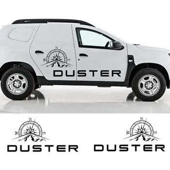 Автомобильные наклейки для декора боковой двери Dacia Duster Виниловая наклейка для укладки по бездорожью Наклейка с горной графикой Compass