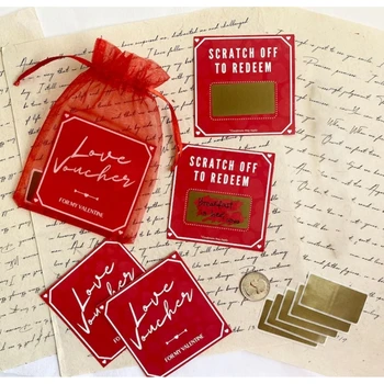 Памятные скретч-карты в честь Дня Святого Валентина, посвященные любви, скретч-карты для доставки