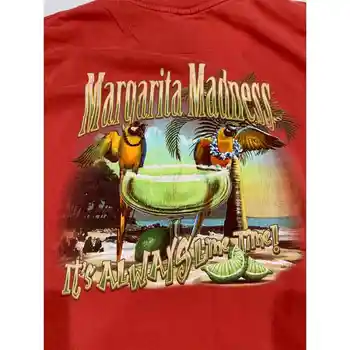 Margarita Madness, всегда время лайма, красная футболка с коротким рукавом, размер XXL, длинные рукава
