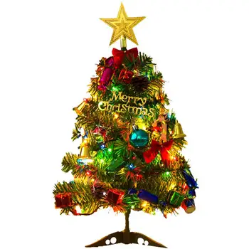 Искусственная Рождественская елка Сделай САМ Сосна Набор искусственных рождественских елок с подсветкой Маленькая рождественская елка с 20 разноцветными светодиодами