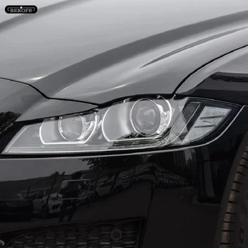 Для Jaguar XF X260 2016-настоящее время Защитная пленка для автомобильных фар Дымчато-черная Прозрачная световая наклейка из ТПУ, аксессуары