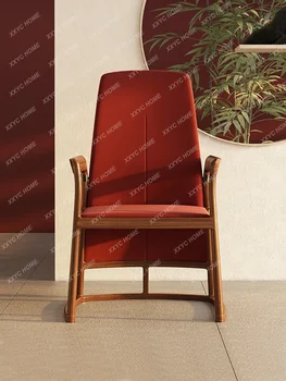 Новый Чайный стул из массива дерева в китайском стиле, Простой Стул из черного ореха, Простое кресло для гостиной, Домашний Дзен