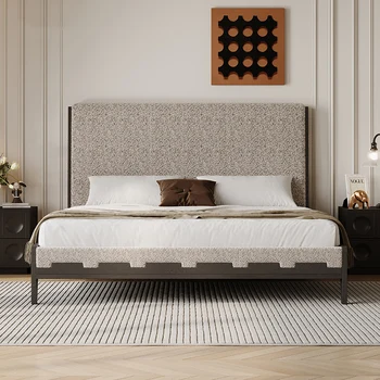 Французская современная простая мягкая кровать из массива дерева Двуспальная кровать в главной спальне американская винтажная свадебная кровать 1,8 м