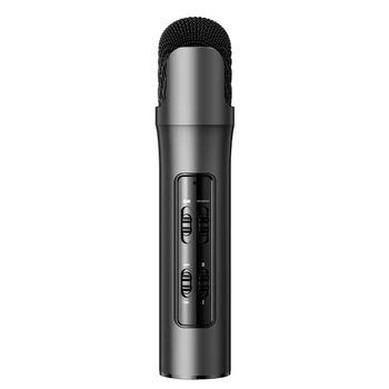 Беспроводной Записывающий микрофон P1 Bluetooth Микрофон Для пения Конденсаторный Микрофон Встроенный в телефон Ручной микрофон с двумя динамиками