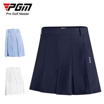 Женская плиссированная юбка для гольфа PGM, летняя осенняя спортивная одежда для тенниса, эластичный пояс, женская одежда XS-XL, повседневная одежда на открытом воздухе, Однотонная Цветная