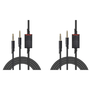 2X Кабель для гарнитуры, 2,0 М встроенный кабель отключения звука для игровых гарнитур Astro A10/A40, наушников для контроллера Ps4