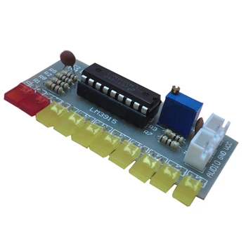 LM3915 Индикатор уровня звука Diy Kit 10 светодиодных индикаторов уровня анализатора звукового спектра Electoronics для пайки