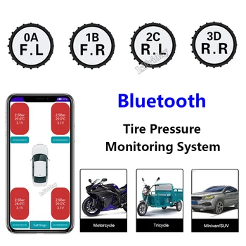 Мотоциклетная система контроля давления в шинах TPMS, Bluetooth-совместимые датчики давления в шинах, беспроводные Android/ IOS Moto Car TMPS