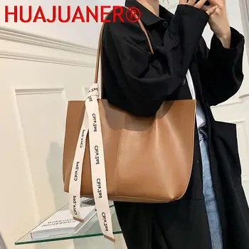 Женская сумка в стиле ретро, осень 2023, новая модная сумка на плечо с лентой, женская сумка-тоут для поездок на работу, большая ручная сумка в стиле ретро, женская сумка