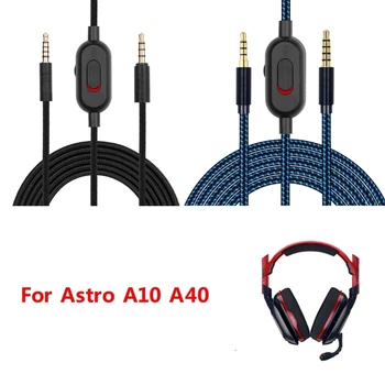 Сменный кабель премиум-класса с регулятором отключения звука для гарнитур AstroA10 A40, удлинительный шнур в нейлоновой оплетке для игровых наушников