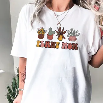 Рубашка для мамы с растением Рубашка для мамы с растением Забавная рубашка с растением симпатичная