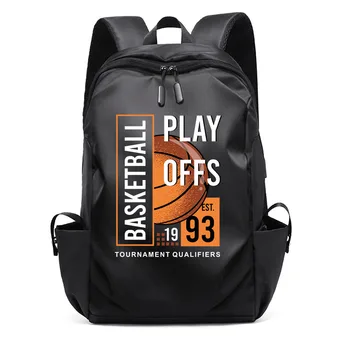 Высококачественный мужской уличный баскетбол, классный рюкзак с принтом для мужчин и женщин, Водонепроницаемый школьный рюкзак для ноутбука, зарядка через USB