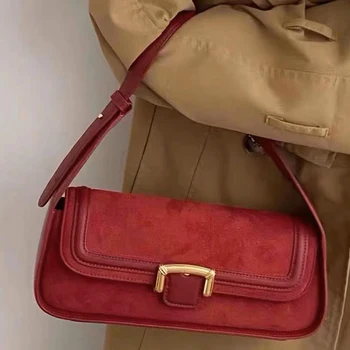 Винтажная сумка через плечо, женские роскошные дизайнерские сумки и кошельки 2023 года выпуска, новинка из полиуретана, форма седла, матовая текстура, трендовая сумка-слинг