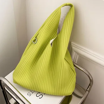 Текстурная нишевая плиссированная сумка большой вместимости для женщин, летняя новинка 2023 года, высококачественная сумка через плечо в иностранном стиле, модная сумочка