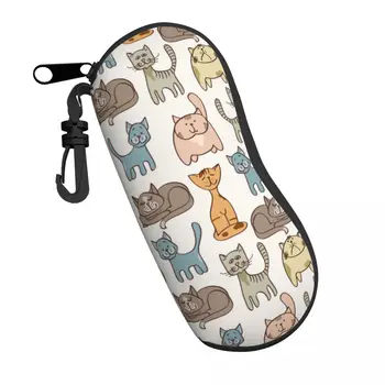 Футляр для очков Мягкая сумка для очков Милые кошки Портативная коробка для солнцезащитных очков Сумка Аксессуары футляр для очков