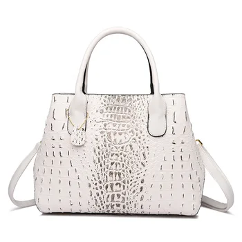 Женская сумка через плечо с рисунком крокодиловой кожи большой емкости, роскошные дизайнерские сумки и кошельки, модная дорожная сумка-тоут