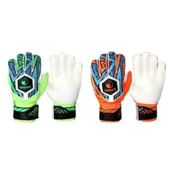 Футбольные перчатки вратаря, защитные перчатки футбольного вратаря на все пальцы, противоскользящие перчатки из микрофибры для футбольного спортивного инвентаря