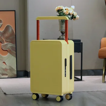 Модный багаж с широкой перекладиной, Универсальное колесо, легкая роскошная посадочная сумка на 20-24 дюйма, красивый чемодан-тележка для мужчин и женщин