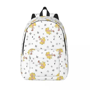 Винни Пух и пятачок Звездочки для подростков, школьная сумка для книг, холщовый рюкзак для путешествий в начальной школе, колледже.