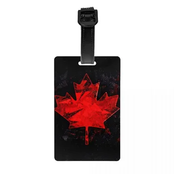 Багажная бирка с флагом Канады на заказ с именной карточкой, канадская патриотическая идентификационная этикетка для дорожной сумки-чемодана