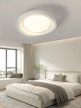 Скандинавские минималистичные светодиодные потолочные светильники кремового цвета для гостиной, спальни, современного украшения дома, потолочных светильников
