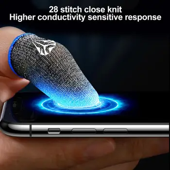 1 пара вязаных игровых перчаток для пальцев из сверхпроводящего электрического волокна 28 для игровых перчаток для большого пальца с сенсорным экраном Pubg, защищающих от пота
