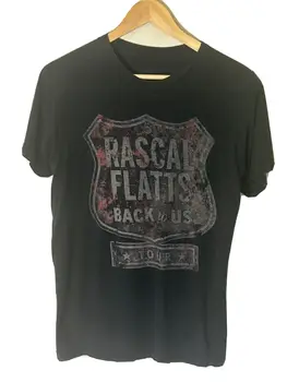 Рубашка на плоской подошве Rascall с коротким рукавом и круглым вырезом Концертная рубашка Band Tee 2018 M
