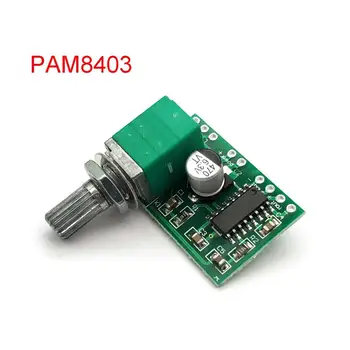 Плата аудиоусилителя PAM8403 мощностью 5 В, 2-канальный регулятор громкости 3 Вт/питание от USB