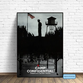 Camp Confidential America's Secret Nazi (2021) Фото на обложке постера фильма, печать на холсте, настенное искусство, домашний декор (без рамки)