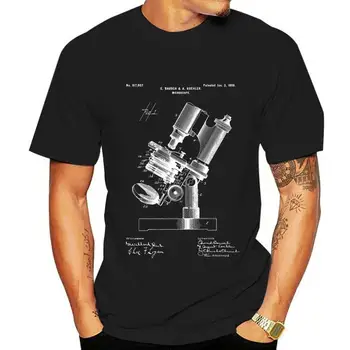 Футболка с микроскопом Bausch Koehler, рубашка для биолаборатории, подарок для учителя естествознания, Футболка по биологии