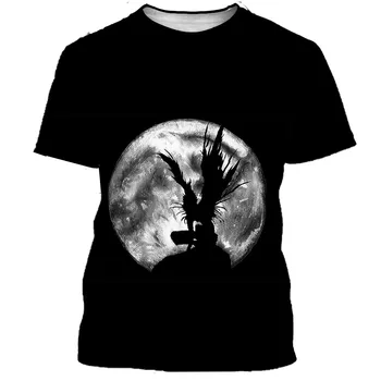 Летняя мужская и женская одежда, футболки с аниме Death Note, мужские футболки Death Note, футболки с 3D-графикой, футболки оверсайз-индивидуальности.