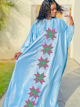 Длинные платья Bazin Riche Свободного Размера Для Нигерии, Женская Праздничная Одежда, Халат Bazin Riche Dashiki, Одежда Высшего Класса С Принтом Bazin