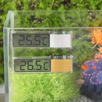 Аквариум ЖК-Термометр ЖК-Цифровой Электронный Аквариум для рыб 3D Цифровая наклейка для измерения температуры