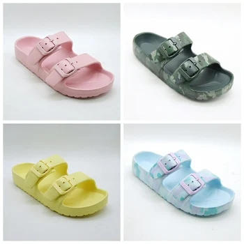 Женские тапочки для родителей и детей, нескользящая верхняя одежда из ЭВА на плоской подошве, сандалии, мягкая и удобная легкая модная желейная обувь sandalia