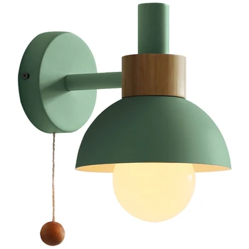 Настольная лампа для гостиной на крыльце в скандинавском минималистичном стиле, современная прикроватная лампа для спальни, настенный светильник Macaron Promotion