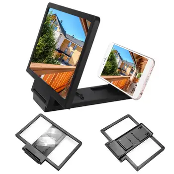 8-Дюймовая экранная лупа для телефона, складная защита глаз, 3D-видеоэкран, дисплей, усилитель, увеличивающая подставка для просмотра видео