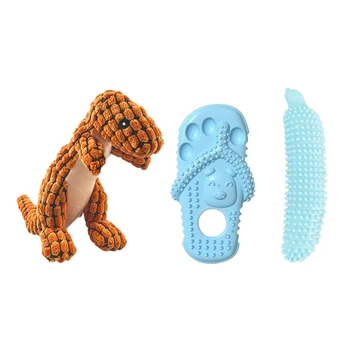 Резиновая палочка для прорезывания зубов, устойчивая к укусам, звуковая игрушка для собак, прочная игрушка для собак, подходит для собак всех размеров, синего и кофейного цвета