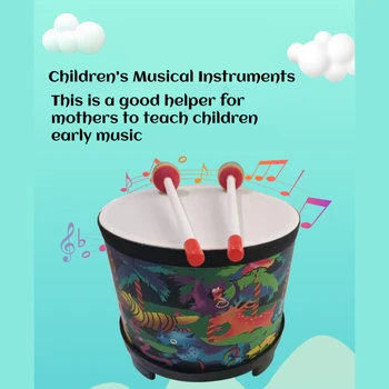 Детский барабан, деревянный пол, барабанная музыка, группа ударных инструментов, детская игрушка, подарок для детей, раннее обучение, образовательный ки