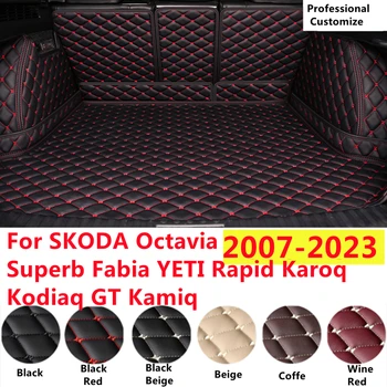 SJ Custom Полный Комплект Для SKODA Octavia Superb Fabia YETI Rapid Karoq Kodiaq Kamiq Коврик Для Багажника Автомобиля Задний Багажный Лоток Вкладыш Задний Грузовой
