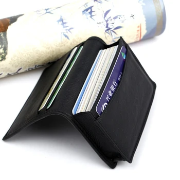 Модный кошелек для карт 2023 Мужской винтажный черный из искусственной кожи, кредитный паспорт, сумка для визиток, держатель для кредитных карт для мужчин и женщин